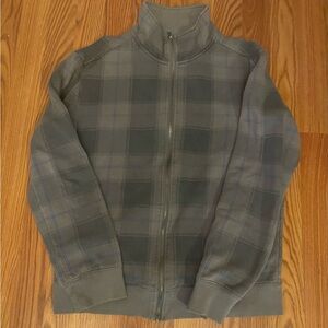 Vintage Y2K skateboard plaid zip up jacket size large
